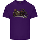 Motorcycle and Sidecar Biker Motorbike Mens Cotton T-Shirt Tee Top Purple
