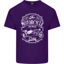 Motorcycle and Sidecar Biker Motorbike Mens Cotton T-Shirt Tee Top Purple