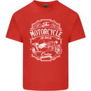 Motorcycle and Sidecar Biker Motorbike Mens Cotton T-Shirt Tee Top Red
