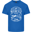 Motorcycle and Sidecar Biker Motorbike Mens Cotton T-Shirt Tee Top Royal Blue