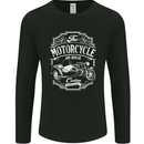 Motorcycle and Sidecar Biker Motorbike Mens Long Sleeve T-Shirt Black
