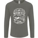Motorcycle and Sidecar Biker Motorbike Mens Long Sleeve T-Shirt Charcoal