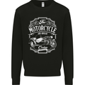 Motorcycle and Sidecar Biker Motorbike Mens Sweatshirt Jumper Black