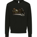 Motorcycle and Sidecar Biker Motorbike Mens Sweatshirt Jumper Black