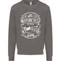 Motorcycle and Sidecar Biker Motorbike Mens Sweatshirt Jumper Charcoal