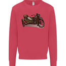 Motorcycle and Sidecar Biker Motorbike Mens Sweatshirt Jumper Heliconia