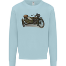 Motorcycle and Sidecar Biker Motorbike Mens Sweatshirt Jumper Light Blue
