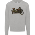 Motorcycle and Sidecar Biker Motorbike Mens Sweatshirt Jumper Sports Grey