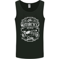 Motorcycle and Sidecar Biker Motorbike Mens Vest Tank Top Black