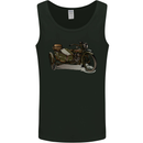Motorcycle and Sidecar Biker Motorbike Mens Vest Tank Top Black
