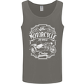 Motorcycle and Sidecar Biker Motorbike Mens Vest Tank Top Charcoal