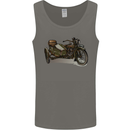 Motorcycle and Sidecar Biker Motorbike Mens Vest Tank Top Charcoal
