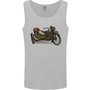 Motorcycle and Sidecar Biker Motorbike Mens Vest Tank Top Sports Grey