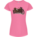 Motorcycle and Sidecar Biker Motorbike Womens Petite Cut T-Shirt Azalea
