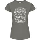 Motorcycle and Sidecar Biker Motorbike Womens Petite Cut T-Shirt Charcoal