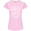 Motorcycle and Sidecar Biker Motorbike Womens Petite Cut T-Shirt Light Pink