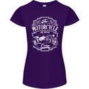 Motorcycle and Sidecar Biker Motorbike Womens Petite Cut T-Shirt Purple