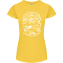 Motorcycle and Sidecar Biker Motorbike Womens Petite Cut T-Shirt Yellow