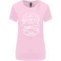 Motorcycle and Sidecar Biker Motorbike Womens Wider Cut T-Shirt Light Pink