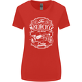 Motorcycle and Sidecar Biker Motorbike Womens Wider Cut T-Shirt Red