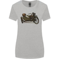 Motorcycle and Sidecar Biker Motorbike Womens Wider Cut T-Shirt Sports Grey