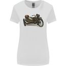 Motorcycle and Sidecar Biker Motorbike Womens Wider Cut T-Shirt White