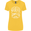 Motorcycle and Sidecar Biker Motorbike Womens Wider Cut T-Shirt Yellow