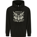 Motorcycles Ride Hard Biker Skull Motorbike Childrens Kids Hoodie Black