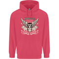 Motorcycles Ride Hard Biker Skull Motorbike Childrens Kids Hoodie Heliconia