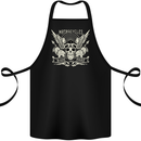 Motorcycles Ride Hard Biker Skull Motorbike Cotton Apron 100% Organic Black