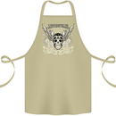 Motorcycles Ride Hard Biker Skull Motorbike Cotton Apron 100% Organic Khaki