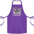 Motorcycles Ride Hard Biker Skull Motorbike Cotton Apron 100% Organic Purple