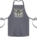 Motorcycles Ride Hard Biker Skull Motorbike Cotton Apron 100% Organic Steel