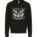 Motorcycles Ride Hard Biker Skull Motorbike Kids Sweatshirt Jumper Black