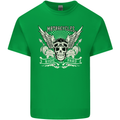 Motorcycles Ride Hard Biker Skull Motorbike Kids T-Shirt Childrens Irish Green
