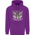Motorcycles Ride Hard Biker Skull Motorbike Mens 80% Cotton Hoodie Purple