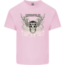 Motorcycles Ride Hard Biker Skull Motorbike Mens Cotton T-Shirt Tee Top Light Pink