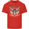 Motorcycles Ride Hard Biker Skull Motorbike Mens Cotton T-Shirt Tee Top Red