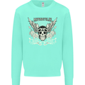 Motorcycles Ride Hard Biker Skull Motorbike Mens Sweatshirt Jumper Peppermint