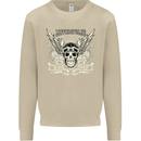Motorcycles Ride Hard Biker Skull Motorbike Mens Sweatshirt Jumper Sand