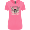 Motorcycles Ride Hard Biker Skull Motorbike Womens Wider Cut T-Shirt Azalea