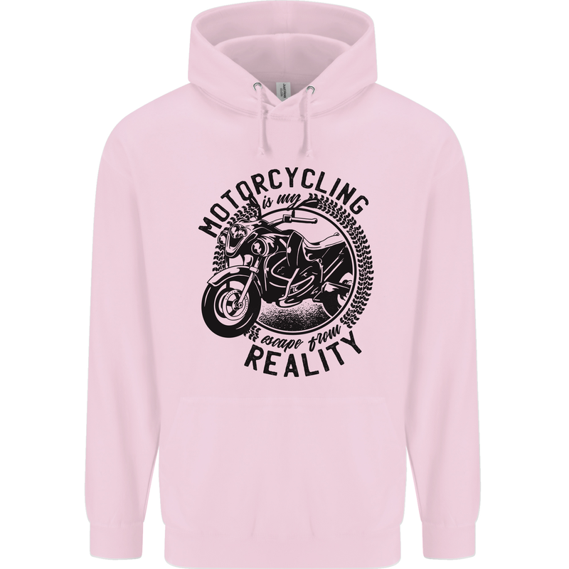 Motorcycling Motorbike Motorcycle Biker Childrens Kids Hoodie Light Pink