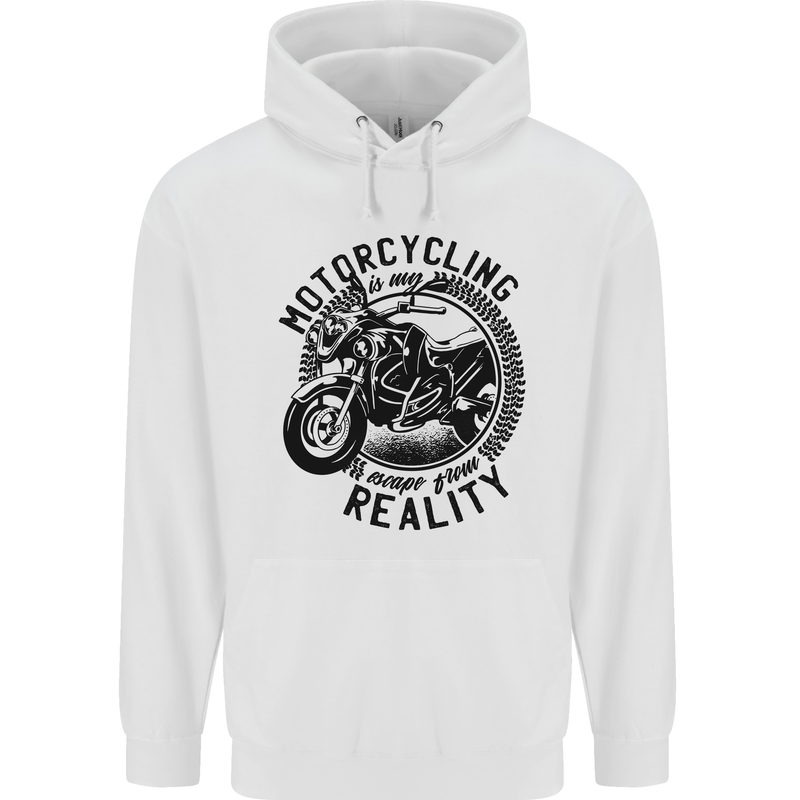 Motorcycling Motorbike Motorcycle Biker Childrens Kids Hoodie White