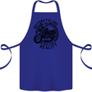 Motorcycling Motorbike Motorcycle Biker Cotton Apron 100% Organic Royal Blue