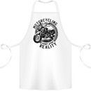 Motorcycling Motorbike Motorcycle Biker Cotton Apron 100% Organic White