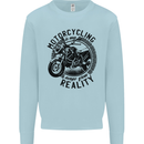 Motorcycling Motorbike Motorcycle Biker Kids Sweatshirt Jumper Light Blue