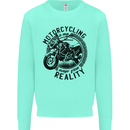 Motorcycling Motorbike Motorcycle Biker Kids Sweatshirt Jumper Peppermint