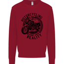 Motorcycling Motorbike Motorcycle Biker Kids Sweatshirt Jumper Red