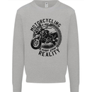Motorcycling Motorbike Motorcycle Biker Kids Sweatshirt Jumper Sports Grey