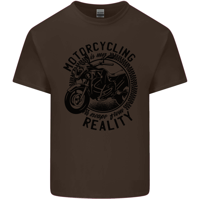 Motorcycling Motorbike Motorcycle Biker Mens Cotton T-Shirt Tee Top Dark Chocolate